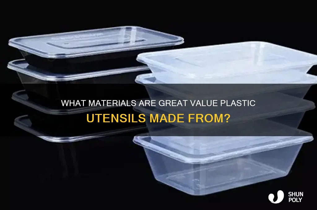 what does great value make its plastic utensils with
