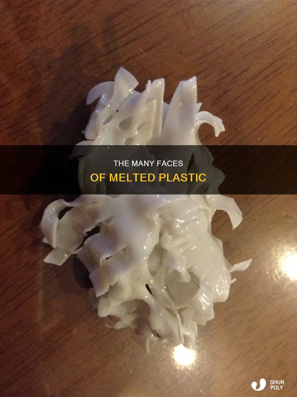 what does melted plastic look like
