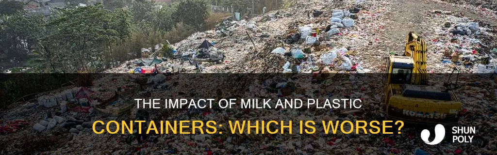 what does more damage milk or plastic containers