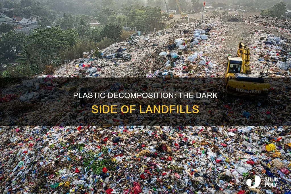 what does plastic decompose into in landfills