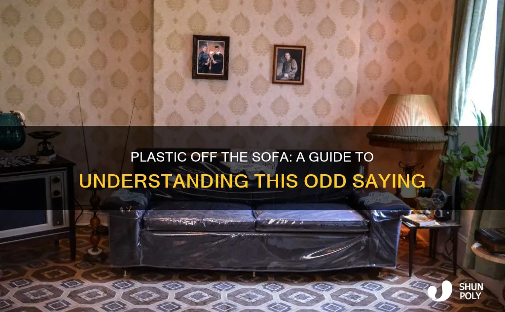 what does plastic off the sofa mean