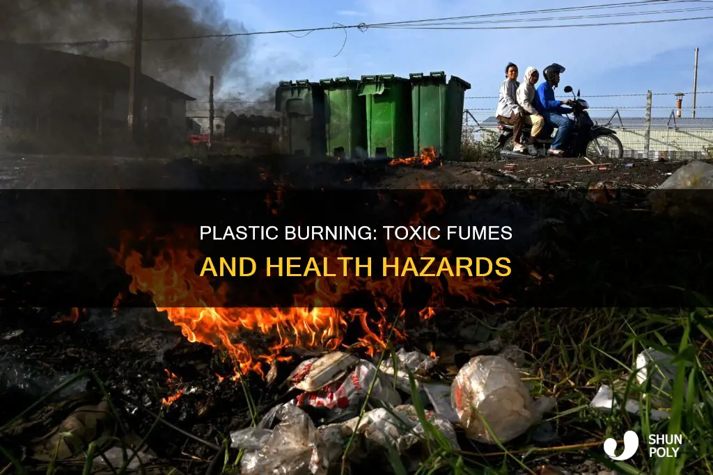 what does plastic release when burned