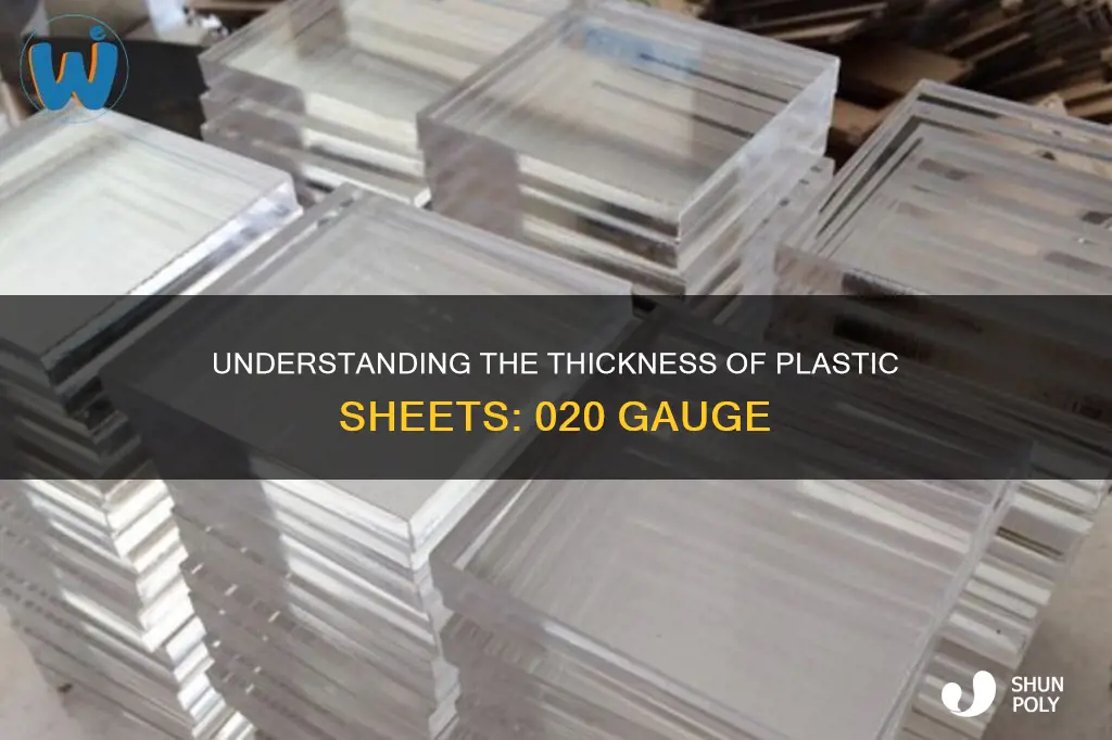 what does plastic sheet 020 mean