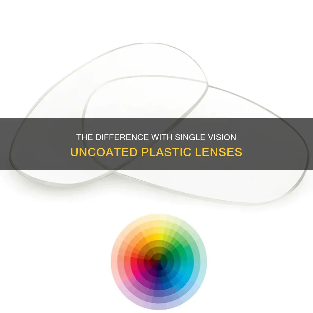 what does single vision uncoated plastic lenses