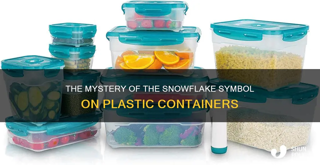 what does snowflake symbol on plastic storage containers