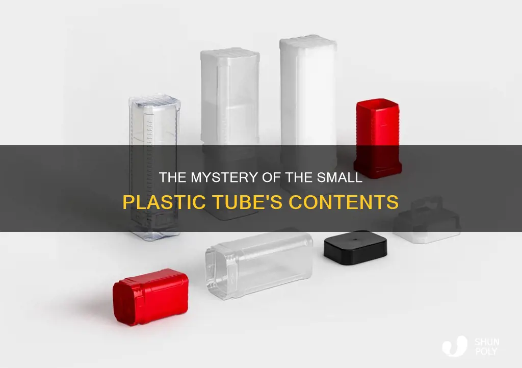 what does the small plastic tube contain