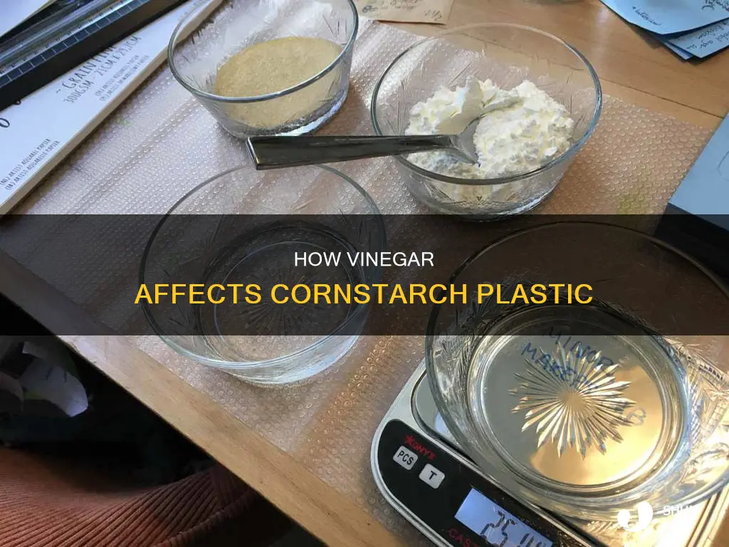 what does vinegar do to cornstarch plastic