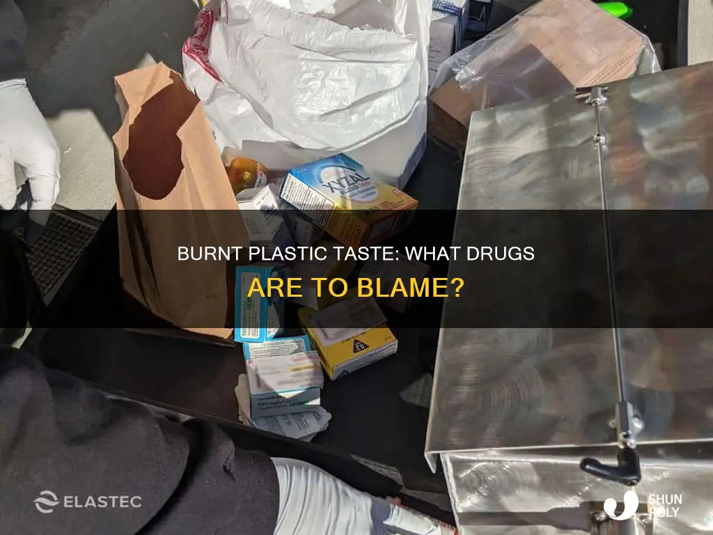 what drug tastes like burnt plastic