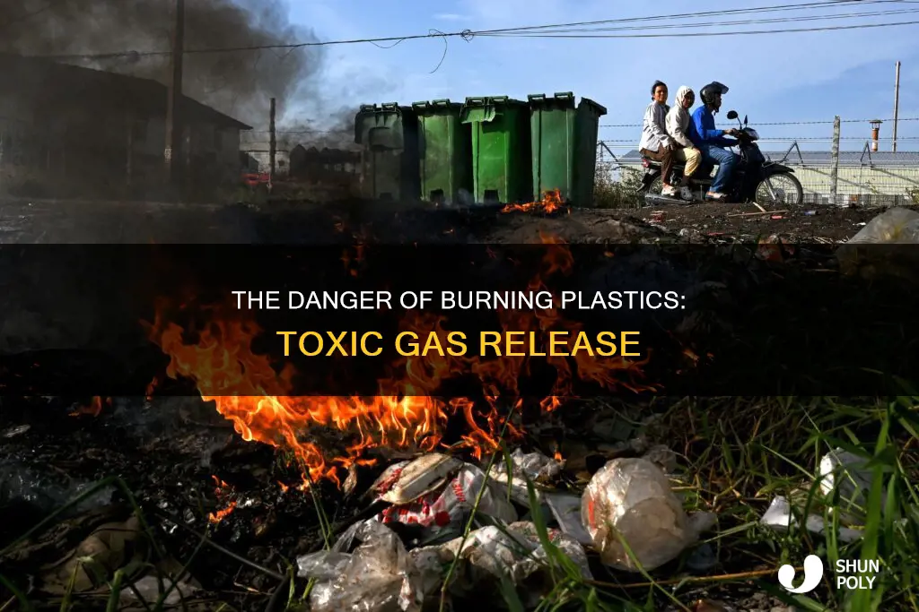 what gas is produced when plastic burns