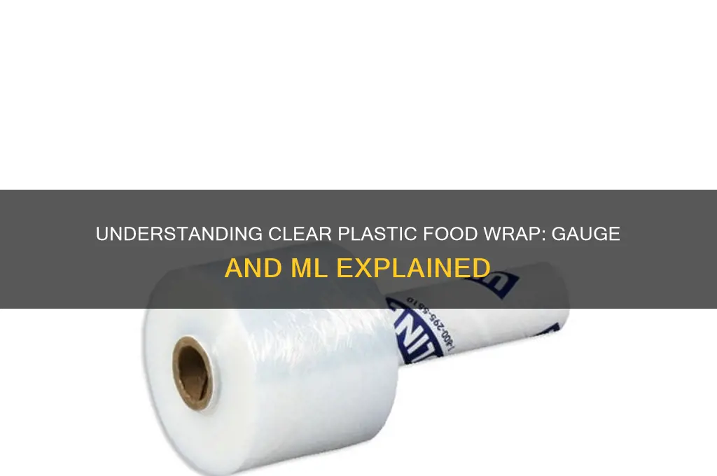 what gauge or ml is clear plastic food wrap