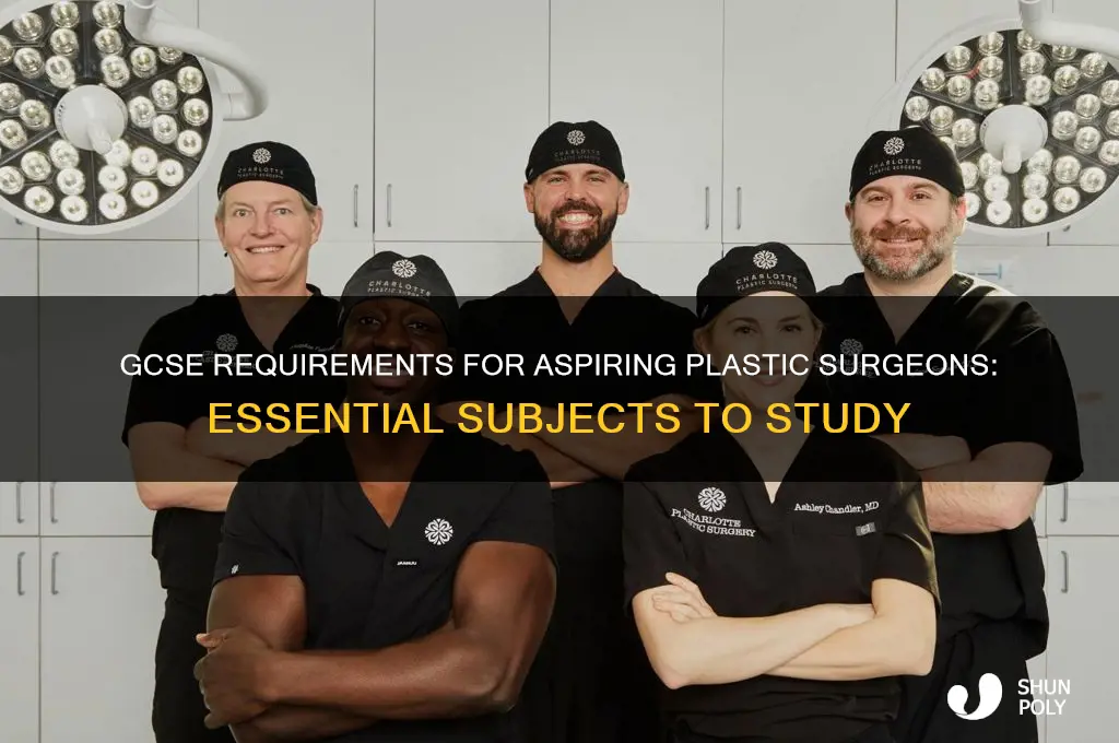 what gcses do you need to be a plastic surgeon