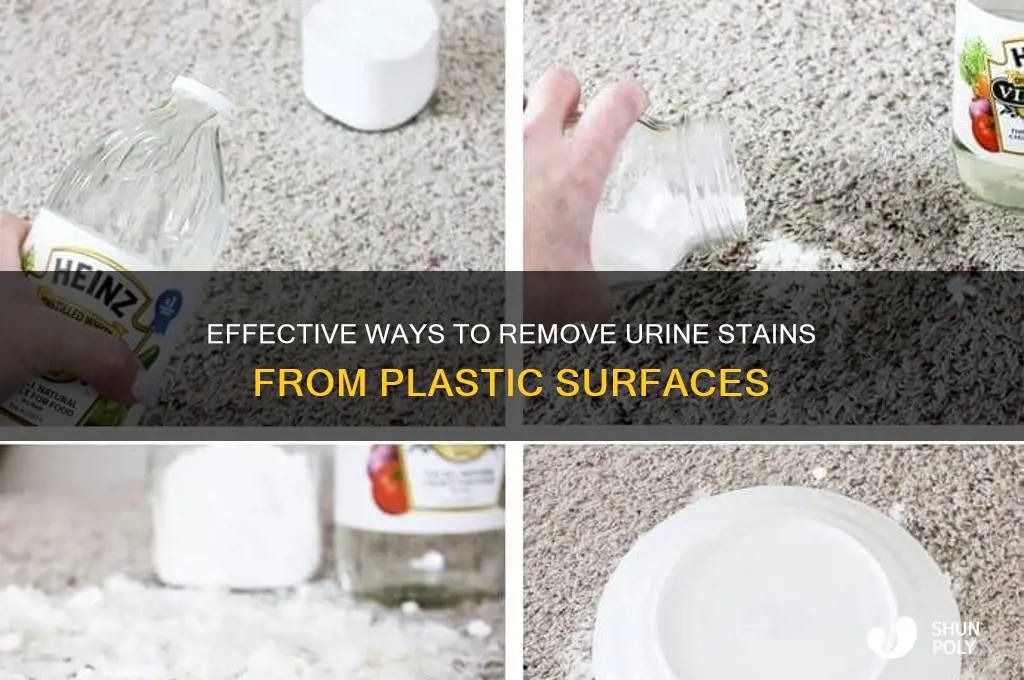 what gets rid of urine stain on plastic