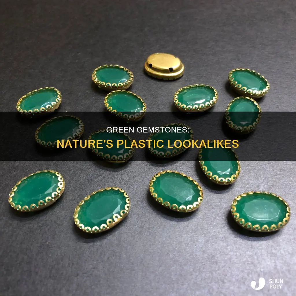 what green stone looks like plastic