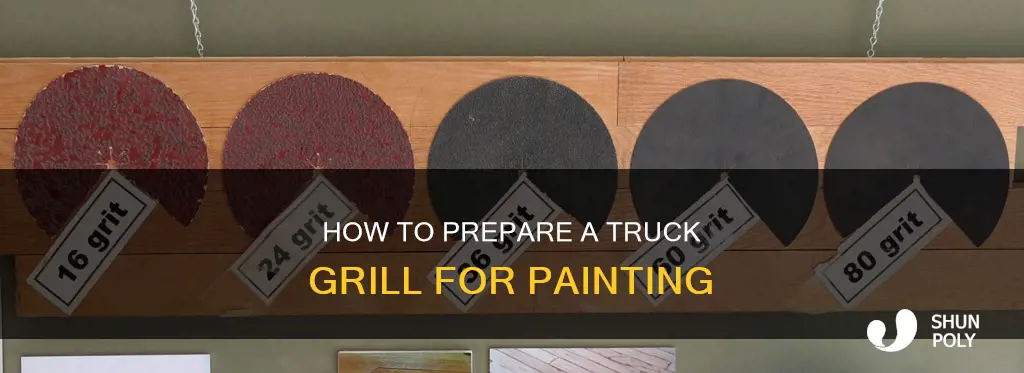 what grit sandpaper before painting plastic grill on truck