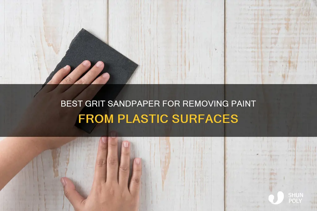 what grit sandpaper to remove paint from plastic