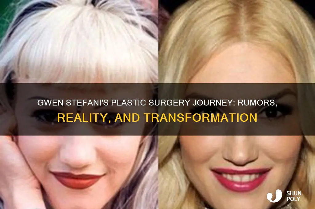 what haooebed to gwen stefani plastic surgery
