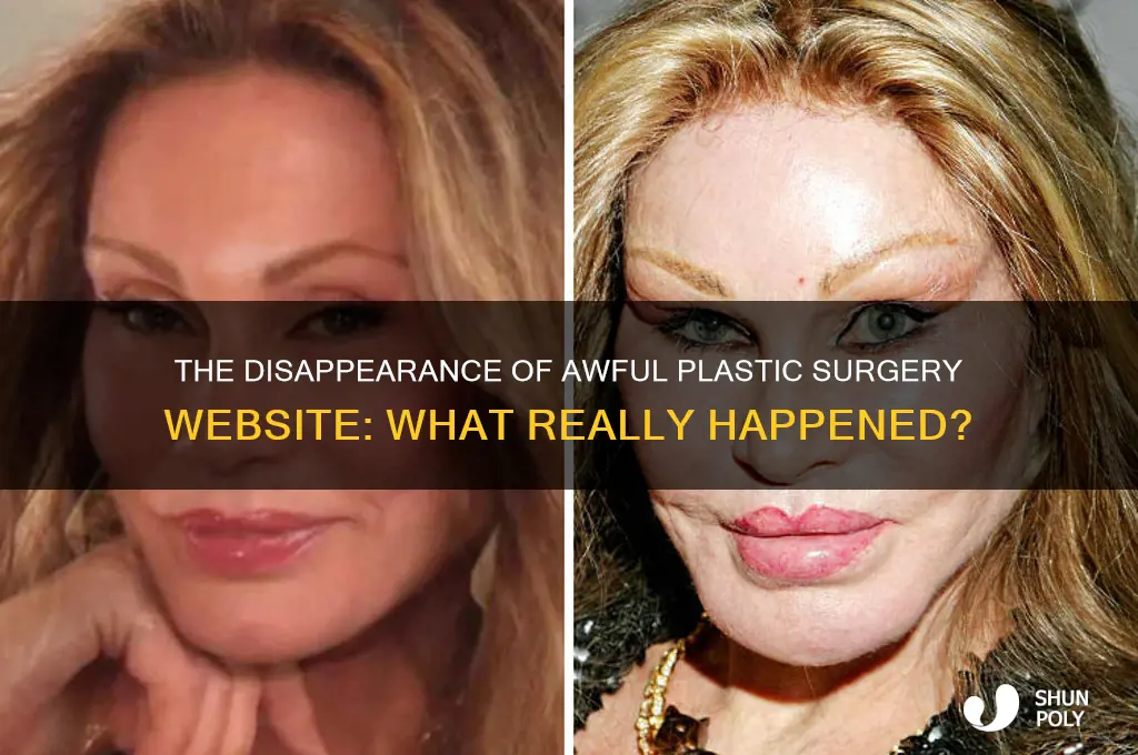 what happened to awful plastic surgery website