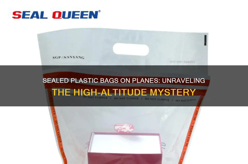 what happens to a sesaled plastic bag in a plane