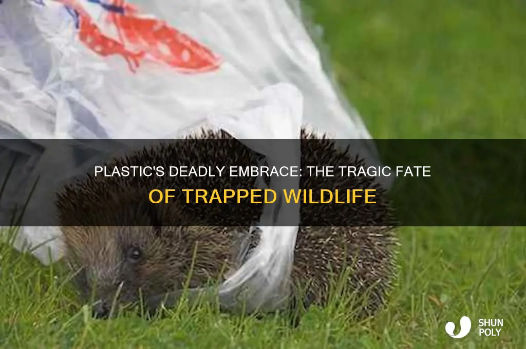 what happens to animals once they get trapped in plastic