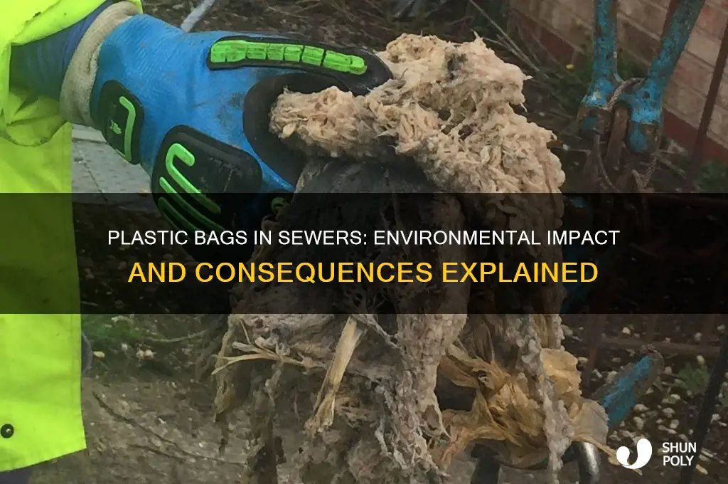 what happens to plastic bags that go into sewers