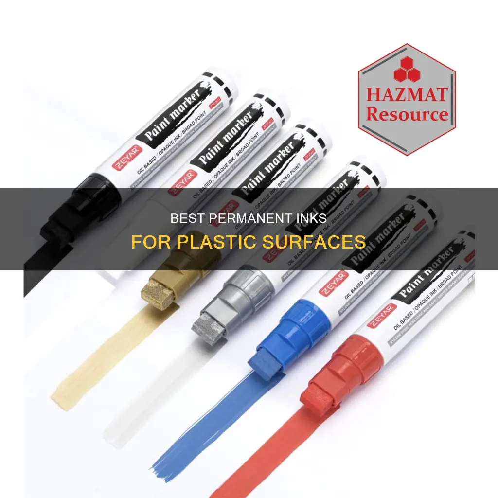 what ink is permanent on plastic