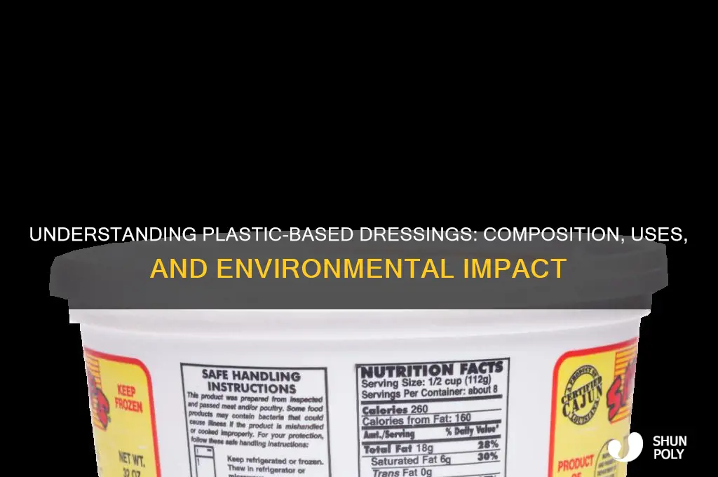 what is a dressing made of plastic