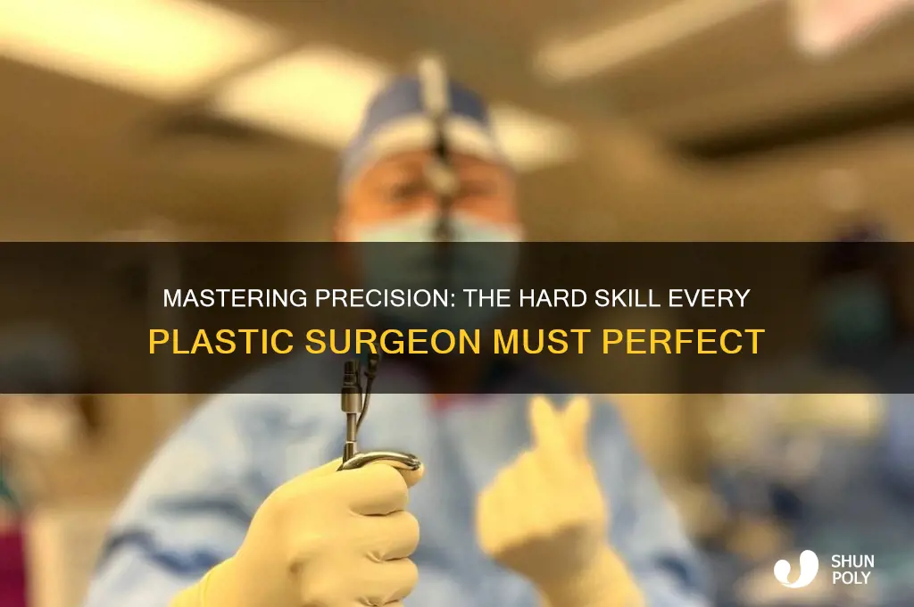 what is a hard skill for a plastic surgeon