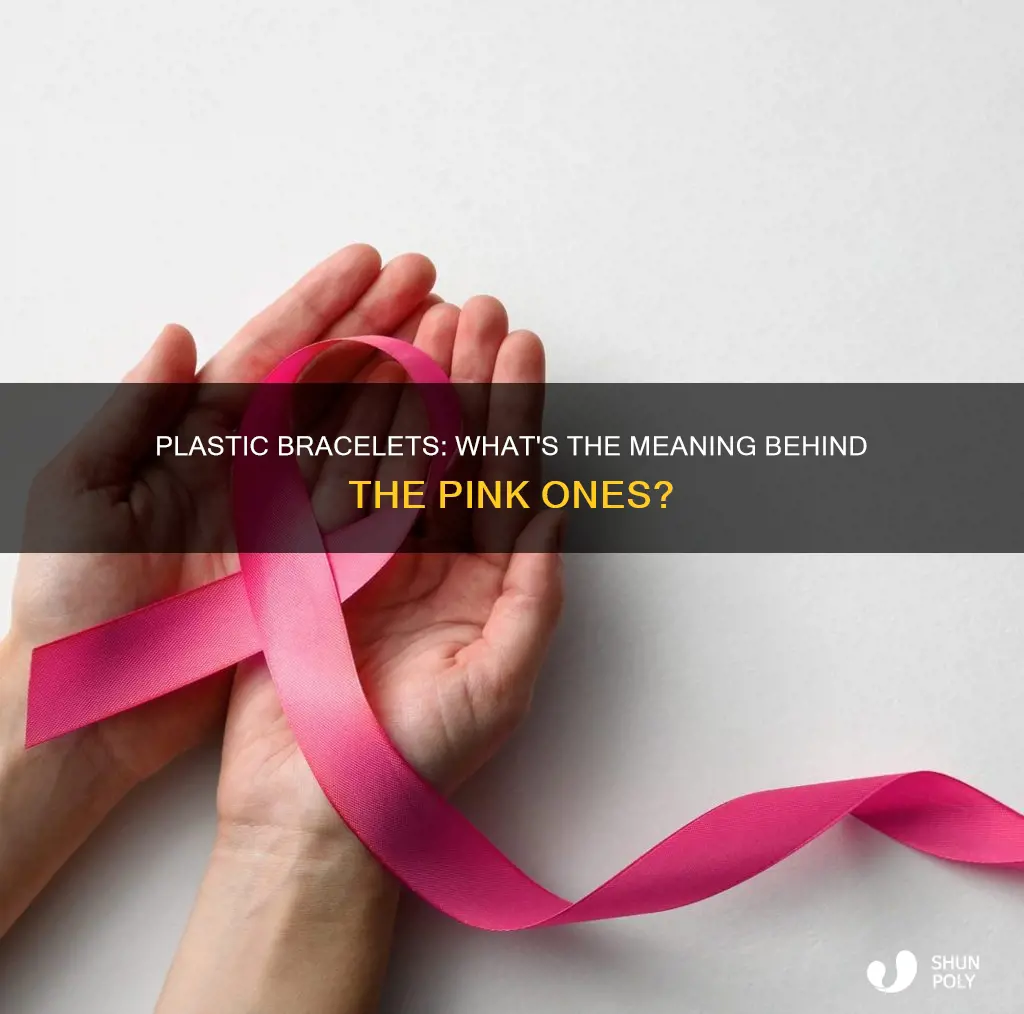 what is a pink plastic bracelet mean