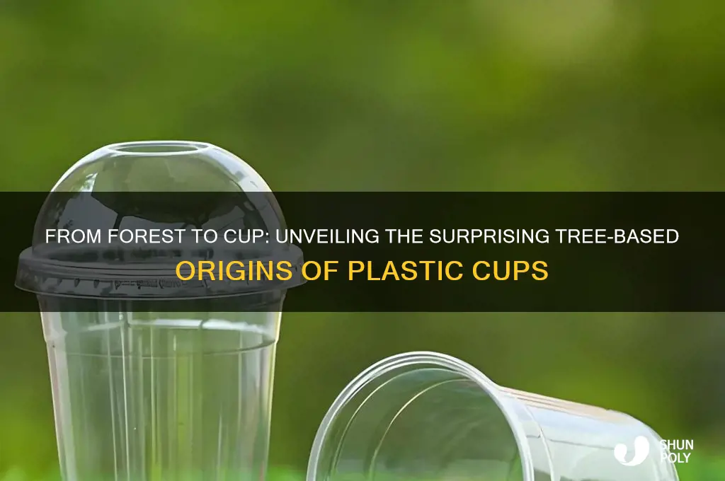 what is a plastic cup made out of a tree