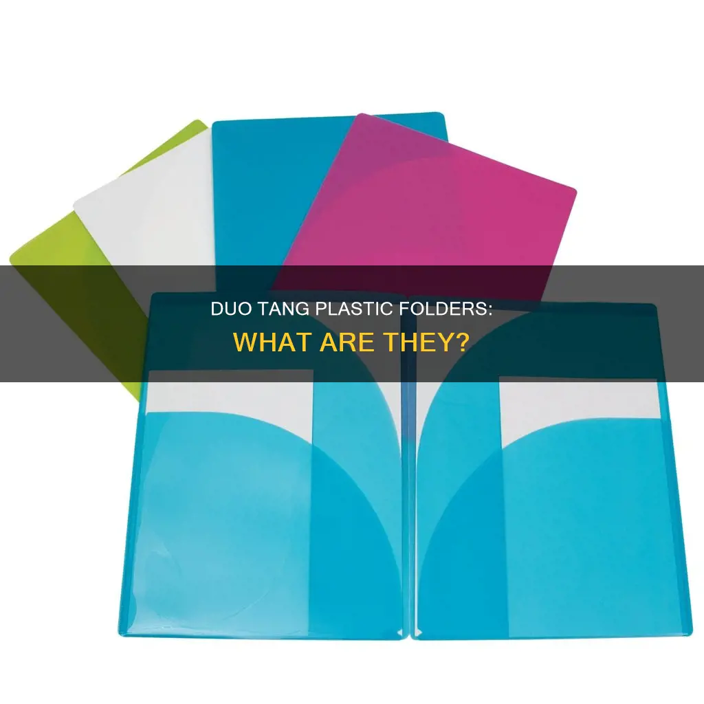 what is a plastic duo tang folder