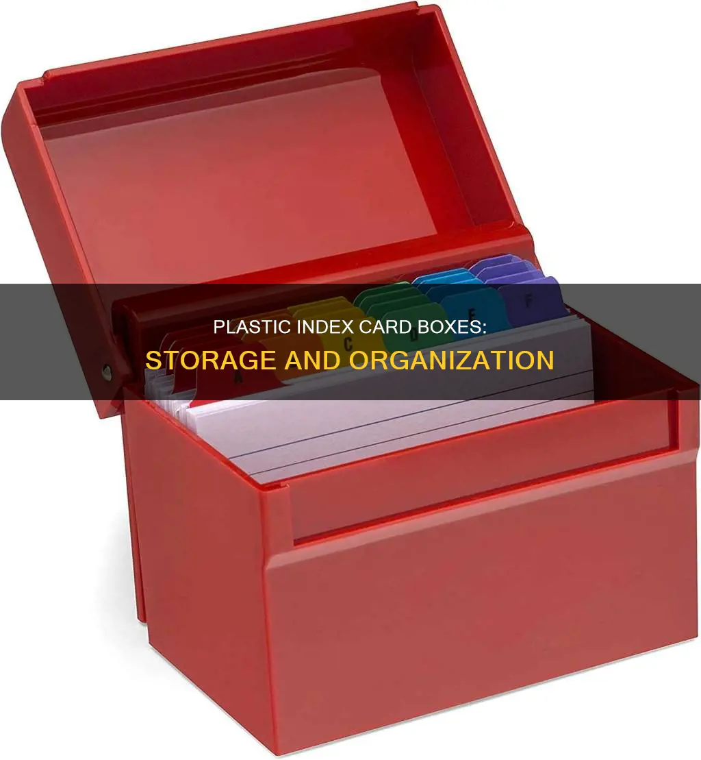 what is a plastic index card box