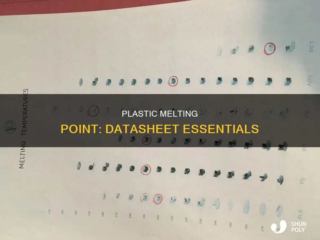 what is a plastic melting temperature datasheet