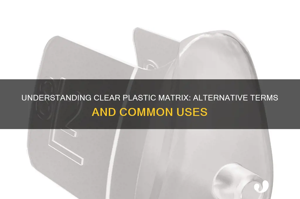 what is another term for a clear plastic matrix