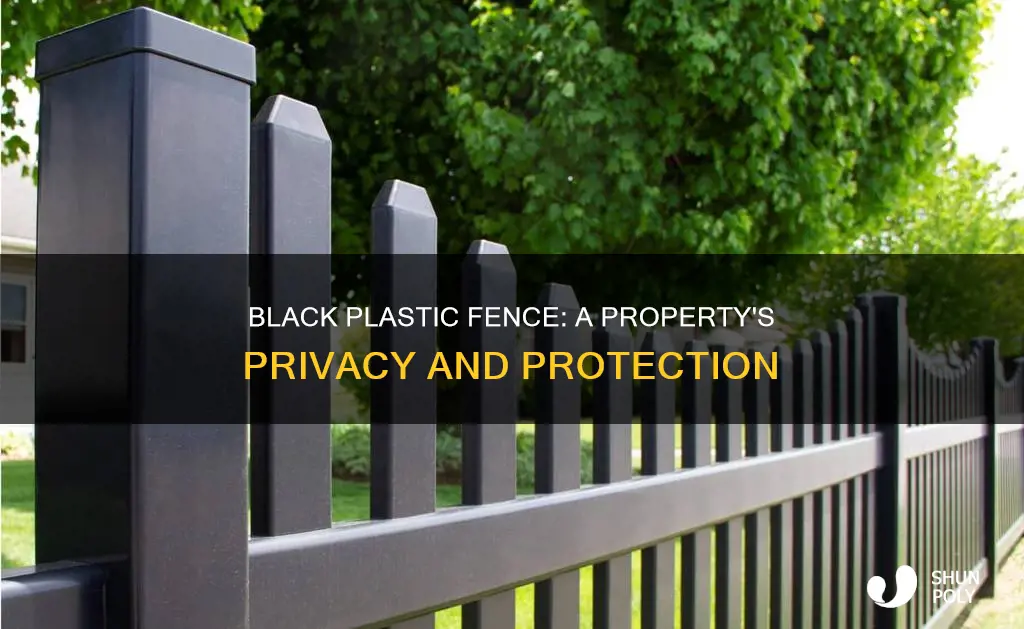 what is black plastic fence around property