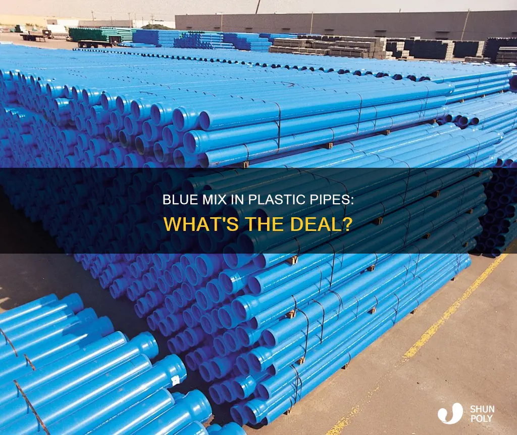what is blue mix in plastic pipe