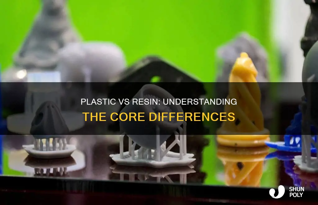 what is difference between plastic and resin