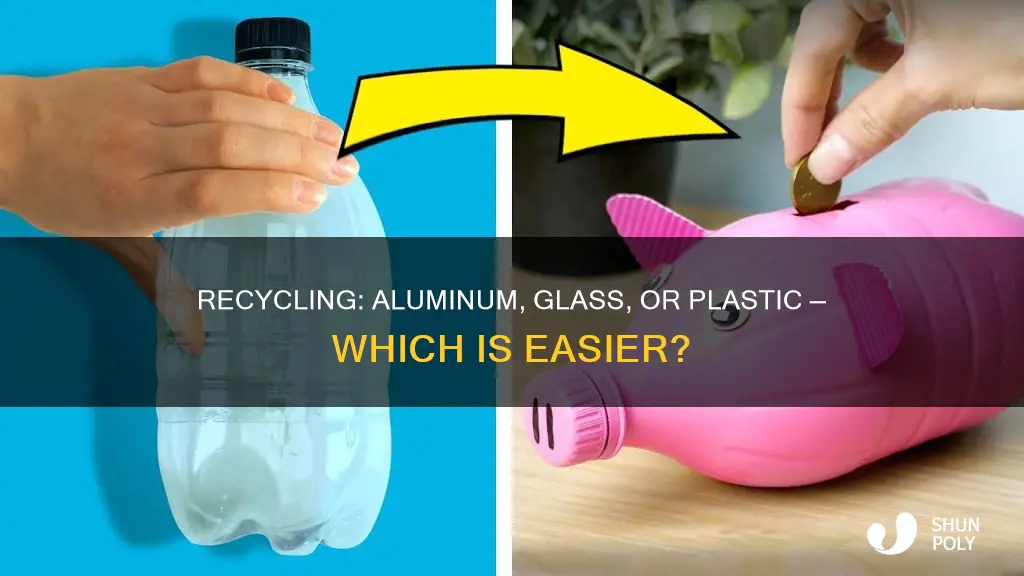what is easier to recycle aluminum glass or plastic