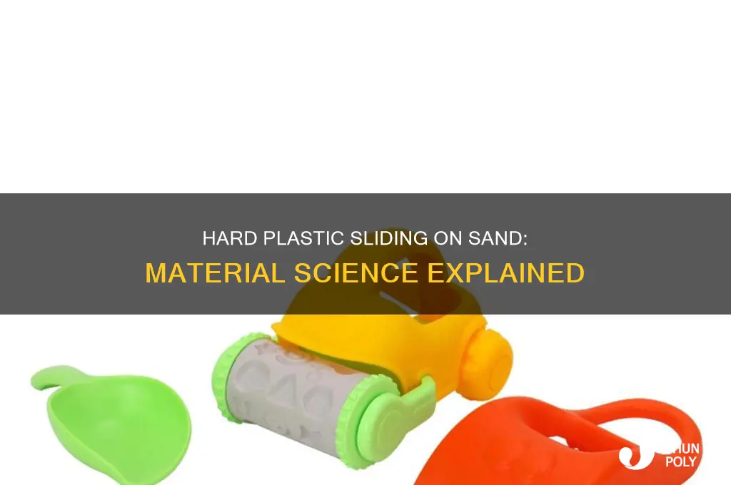 what is hard plastic made material slids ontop of sand