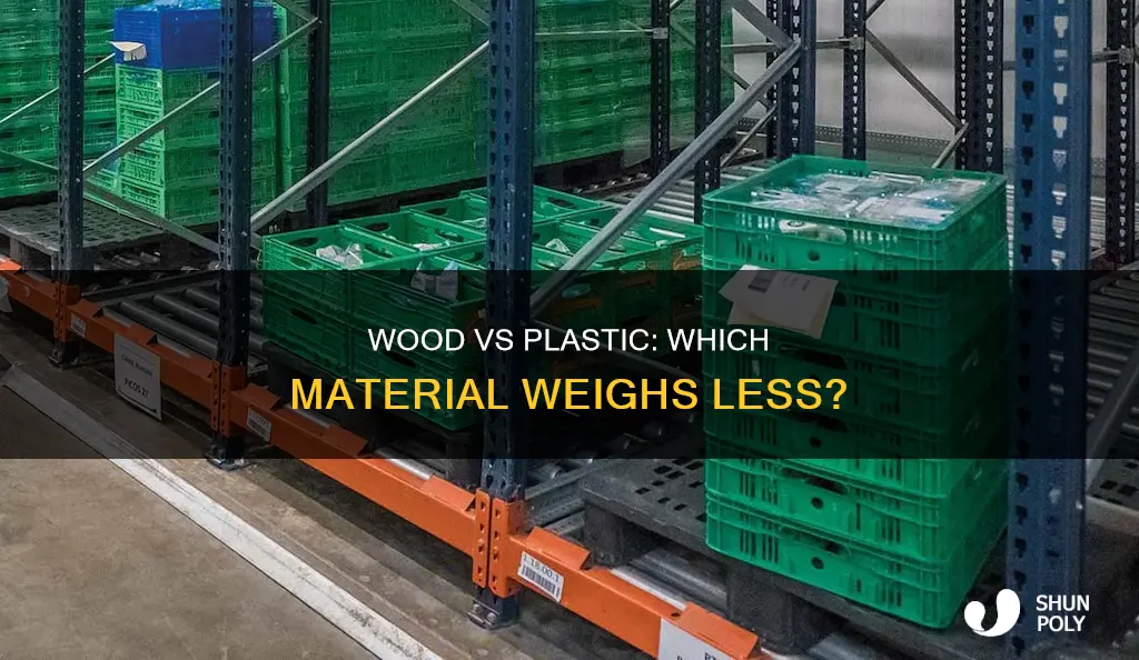 what is lighter wood or plastic