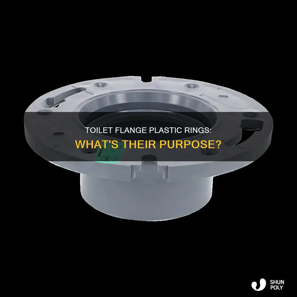 what is plastic inside toilet flange for