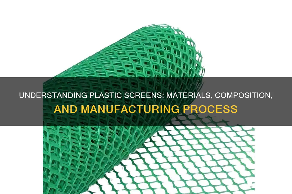 what is plastic screen made of
