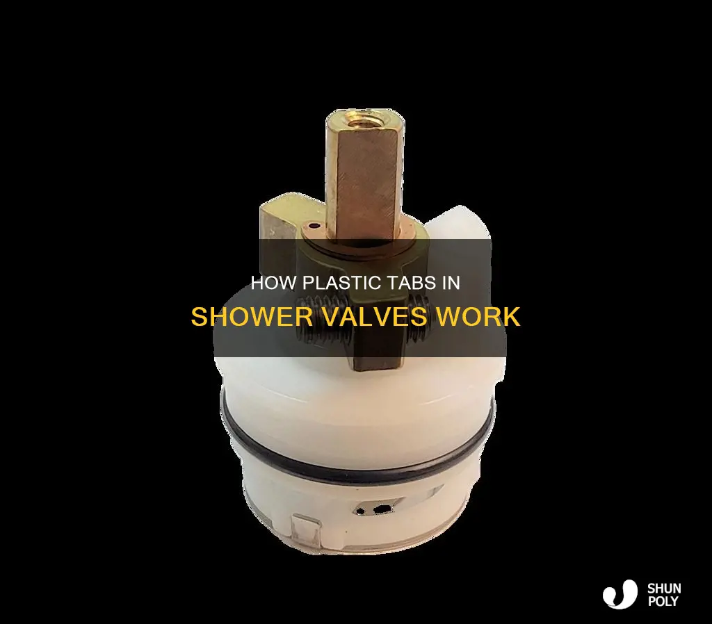 what is plastic tab in shower valve