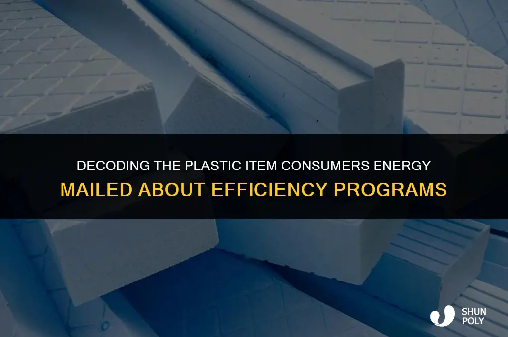 what is plastic thing consumers energy sent about efficiency program