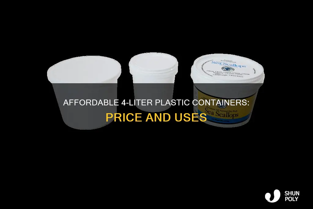 what is prices of 4 liter plastic container
