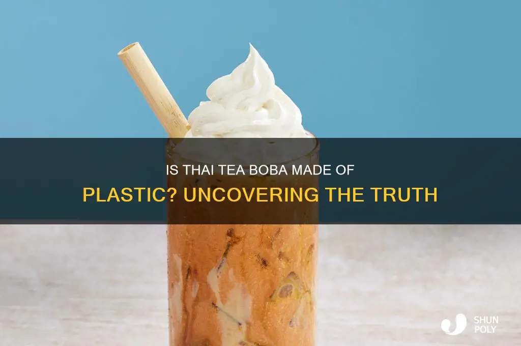 what is thai tea boba made of plastic