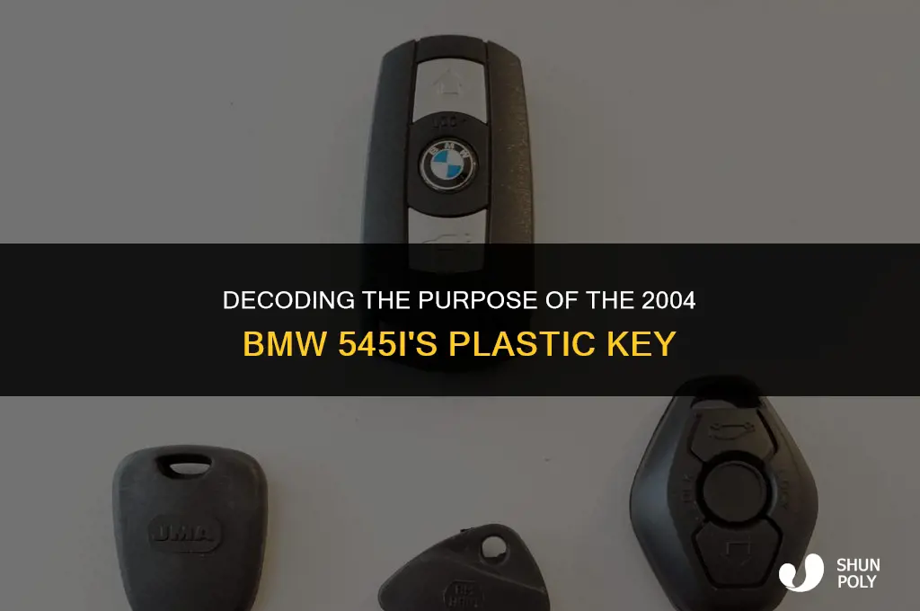 what is the 2004 bmw 545i plastic key for