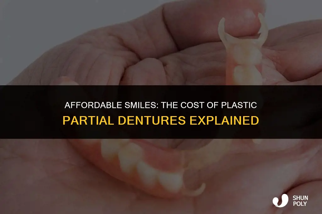 what is the average price for a plastic partial dentures