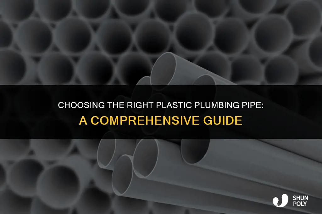 what is the best plastic plumbing pipe to use