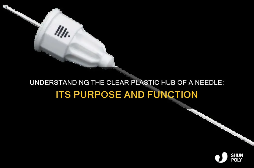 what is the clear plastic section of a needle called
