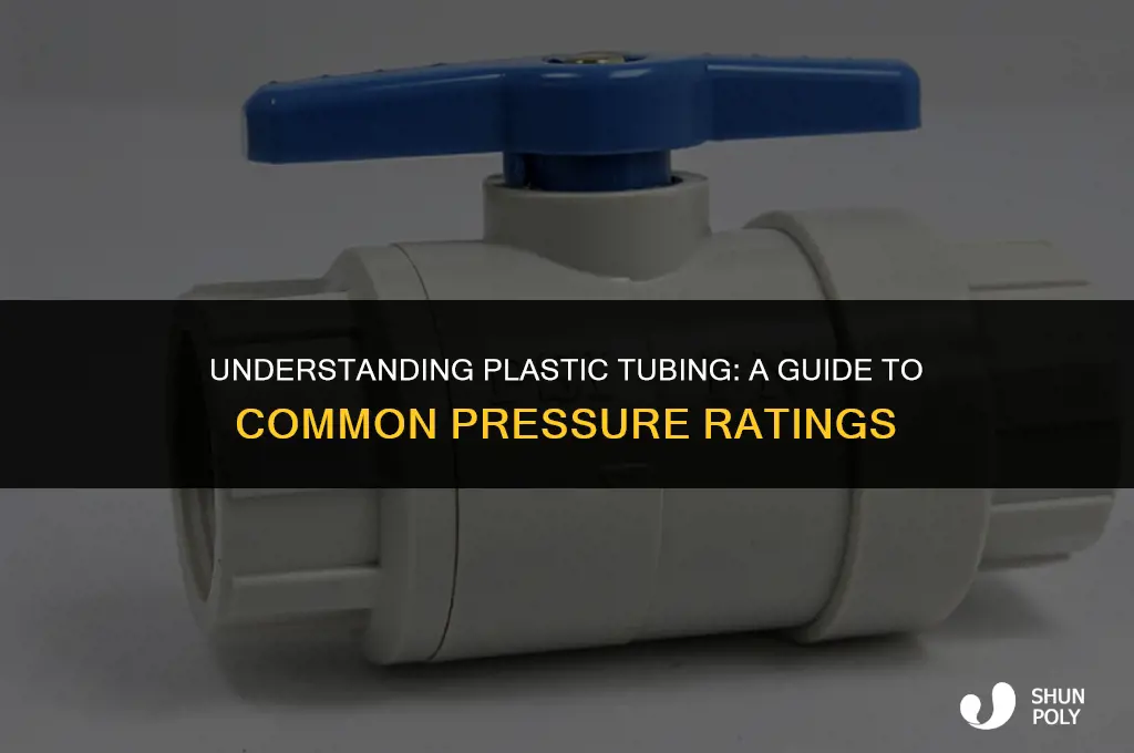 what is the common pressure rating plastic tubing
